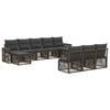 vidaXL Ensemble de canap&eacute; de jardin 10 pc Gris et Gris fonc&eacute; polyrotin