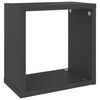vidaXL &Eacute;tag&egrave;res cube murales 2 pcs Gris 26x15x26 cm