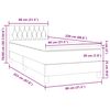 vidaXL Sommier &agrave; lattes de lit avec matelas noir 80x220 cm velours