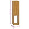 vidaXL Armoire murale de salle de bain 25x25x100 cm Teck solide