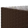 vidaXL Salon de jardin et coussins 11 pcs marron r&eacute;sine tress&eacute;e