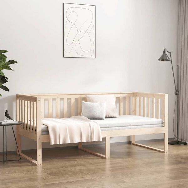 vidaXL Lit de jour sans matelas 100x200 cm bois de pin massif