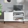 vidaXL Armoire &agrave; disques blanc brillant 84,5x38x48cm bois d'ing&eacute;nierie