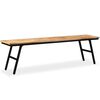 vidaXL Banc Teck de r&eacute;cup&eacute;ration et acier 160 x 35 x 45 cm