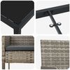 vidaXL Ensemble de salle &agrave; manger pour jardin 7 pcs Gris polyrotin