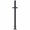 vidaXL Portail de jardin Anthracite 100x75 cm Acier Design Bambou