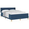 vidaXL Lit &agrave; ressorts avec matelas Bleu 190 x 140 cm Polyester
