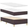 vidaXL Lit &agrave; ressorts avec matelas Marron 100 x 200 cm tissu