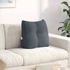 vidaXL Coussin de Dos Gris fonc&eacute; 45 x 24 x 50 cm Velours