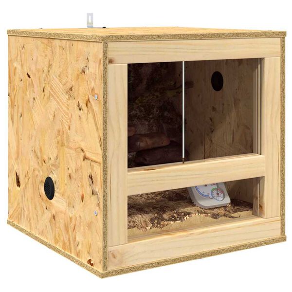 vidaXL Terrarium Marron 40 x 40 x 40 cm OSB