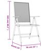 vidaXL Ensemble &agrave; manger de jardin 5 pcs anthracite acier