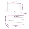 vidaXL Ensemble de meubles de salle de bain 3 pcs Blanc brillant