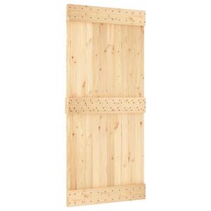 vidaXL Porte coulissante NARVIK Naturel et noir 95 x 210 cm (213,5 cm)