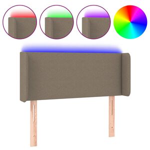 vidaXL T&ecirc;te de lit &agrave; LED Taupe 83x16x78/88 cm Tissu