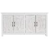 vidaXL Buffet fait &agrave; la main Blanc 140x30x70 cm Bois d'acacia massif