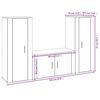 vidaXL Ensemble de meubles TV 3 pcs Ch&ecirc;ne marron Bois d'ing&eacute;nierie