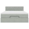 vidaXL Cadre de lit ottoman et matelas gris clair 140x190 velours