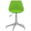 vidaXL Chaises &agrave; manger pivotantes lot de 2 vert et blanc similicuir