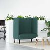 vidaXL Canap&eacute; &agrave; Haut Dossier 101cm Vert fonc&eacute; tissu
