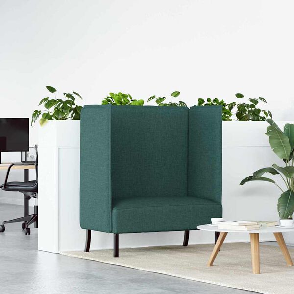 vidaXL Canap&eacute; &agrave; Haut Dossier 101cm Vert fonc&eacute; tissu