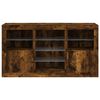 vidaXL Buffet avec lumi&egrave;res LED ch&ecirc;ne fum&eacute; 123x37x67 cm