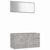 vidaXL Ensemble de meubles de salle de bain 2 pcs gris b&eacute;ton