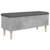 vidaXL Banc de rangement gris béton 102x42x46 cm bois d'ingénierie