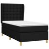 vidaXL Sommier &agrave; lattes de lit et matelas Noir 80x200 cm Tissu