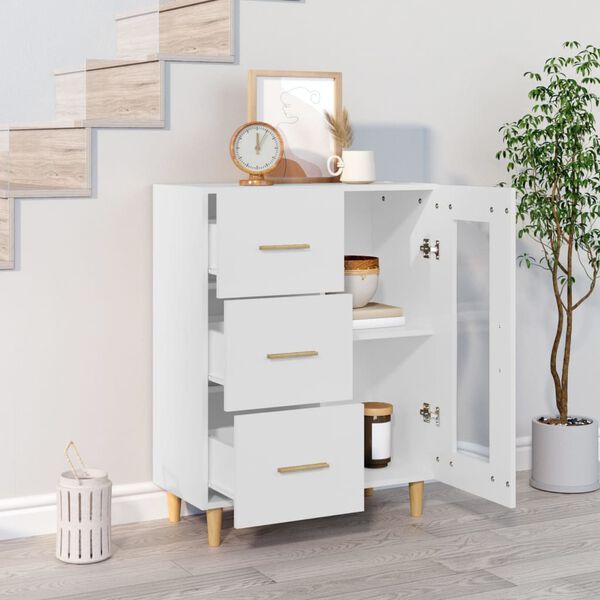 vidaXL Buffet blanc 69,5x34x90 cm bois d'ingénierie