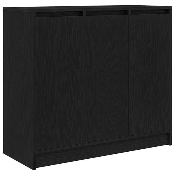 vidaXL Buffet ch&ecirc;ne noir 85x34x76 cm bois d'ing&eacute;nierie
