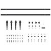 vidaXL Kit de porte d'armoire coulissante 183 cm acier au carbone
