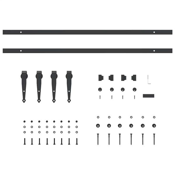 vidaXL Kit de porte d'armoire coulissante 183 cm acier au carbone