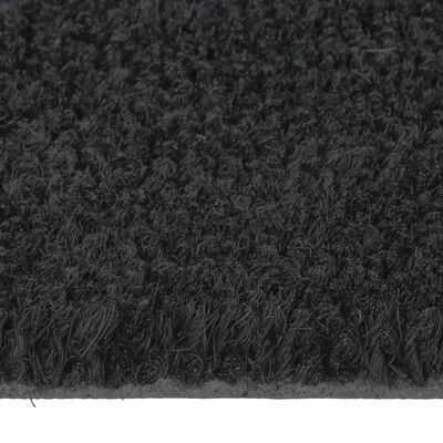vidaXL Tapis de porte noir 65x100 cm fibre de coco touffeté