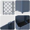 vidaXL Cache-pot de jardin 2 pcs Gris 80 x 40 x 143 cm Plastique