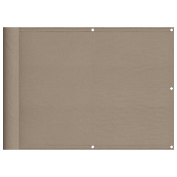 vidaXL &Eacute;cran de balcon taupe 75x700 cm 100% polyester oxford