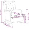 vidaXL Fauteuil avec pieds &agrave; bascule en bois d'h&eacute;v&eacute;a Cr&egrave;me Velours