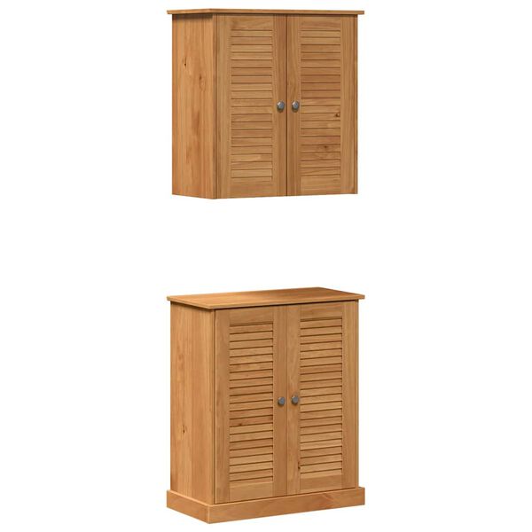 vidaXL Ensemble de mobilier de salle de bain avec &eacute;tag&egrave;re VIGO 2 pcs
