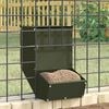 vidaXL Distributeur pour lapins Vert olive 17,5 x 26 x 28,5 cm