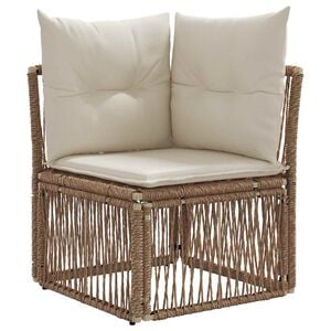 vidaXL Unit&eacute; Canap&eacute; d'angle Beige polyrotin