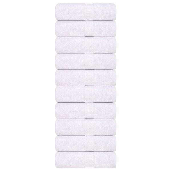 vidaXL Gants de toilette FROGN 10 pcs blanc 15x21 cm 360 g/m&sup2;