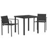 vidaXL Ensemble de meubles d'ext&eacute;rieur 3 pc Noir et anthracite