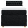 vidaXL Sommier à lattes de lit avec matelas noir 90x190 cm simple tissu