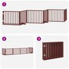 vidaXL Barri&egrave;re pour chien avec porte pliable 6 panneaux bois peuplier