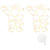 vidaXL Lumi&egrave;res de No&euml;l silhouette du P&egrave;re No&euml;l 2 pcs 35 LED