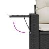 vidaXL Ensemble de canapé de jardin avec coussin 10 pcs Noir et crème