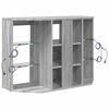 vidaXL Meuble TV LED d'Angle Gris Sonoma 100x40x68cm Bois d'ing&eacute;nierie
