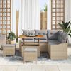 vidaXL Ensemble de canap&eacute; de jardin 8 pcs Beige et Gris clair