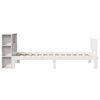 vidaXL Lit biblioth&egrave;que sans matelas blanc 100x200 cm bois pin massif