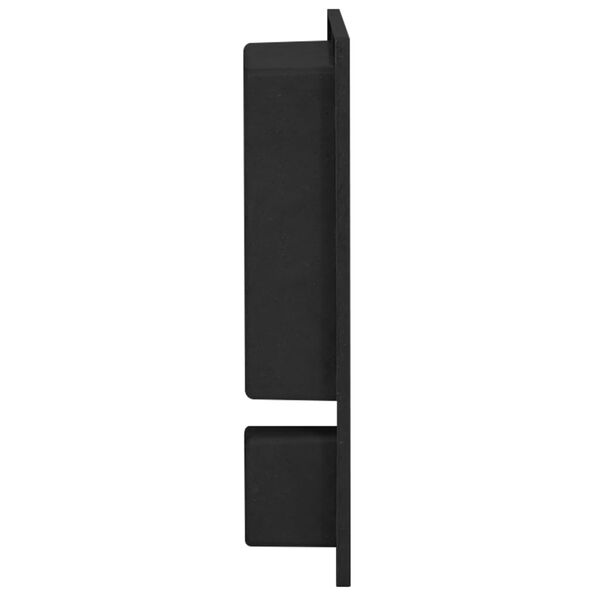 vidaXL Niche de douche avec 2 compartiments Noir mat 41x51x10 cm
