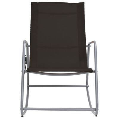 vidaXL Chaise à bascule de jardin Noir 95x54x85 cm Textilène